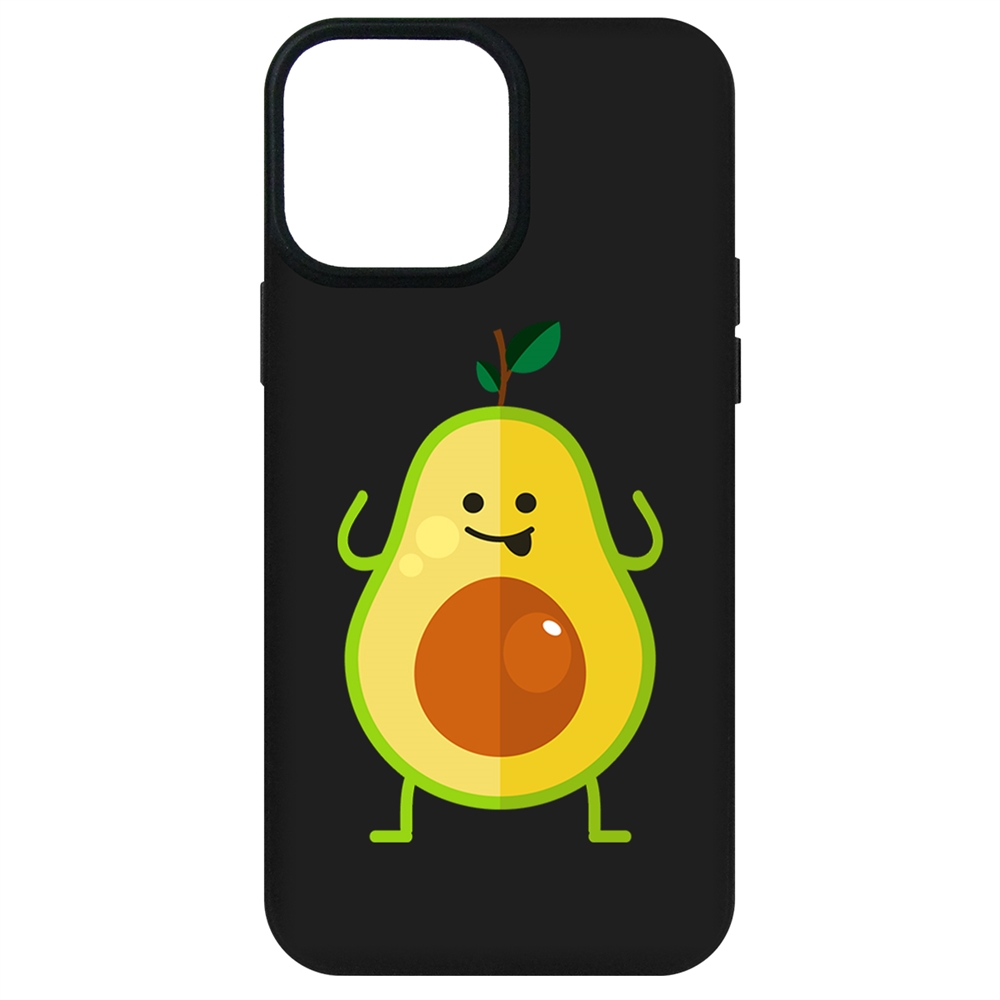 

Чехол-накладка Krutoff Soft Case Авокадо Веселый для iPhone 13 Pro Max черный
