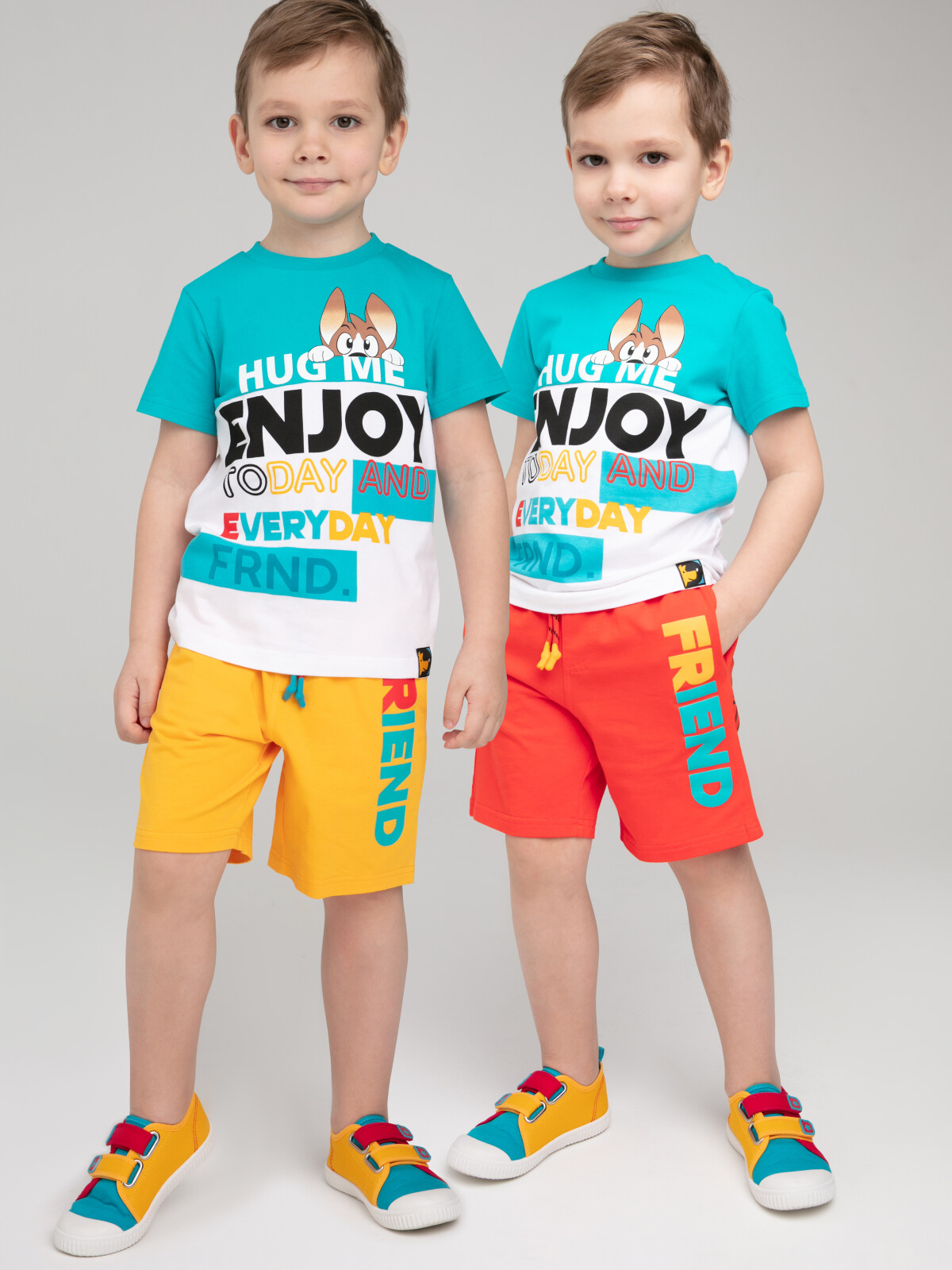 

Шорты детские PlayToday Kids 12312077, красный, желтый, 122, 12312077