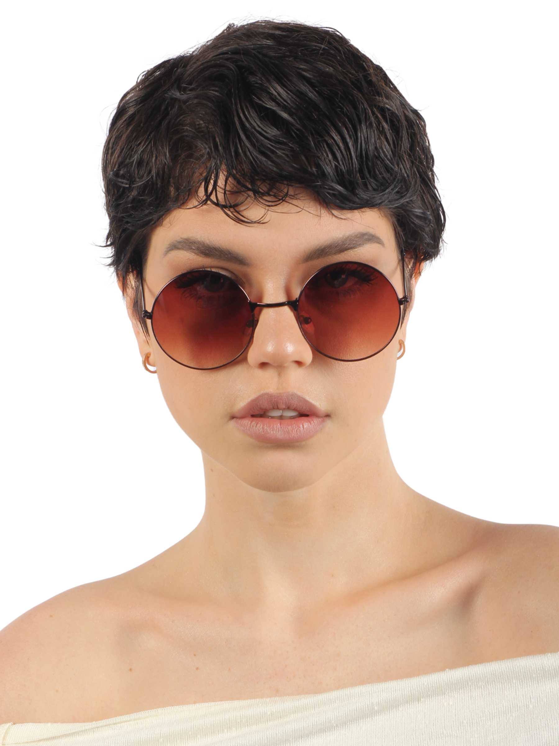 Солнцезащитные очки унисекс Pretty Mania ANG554 коричневые