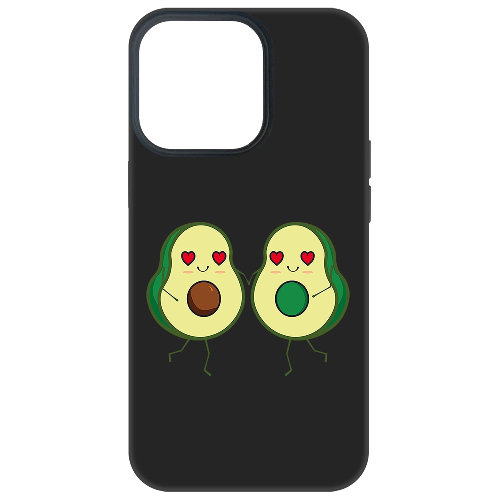 

Чехол-накладка Krutoff Soft Case Авокадо Пара для iPhone 13 Pro черный