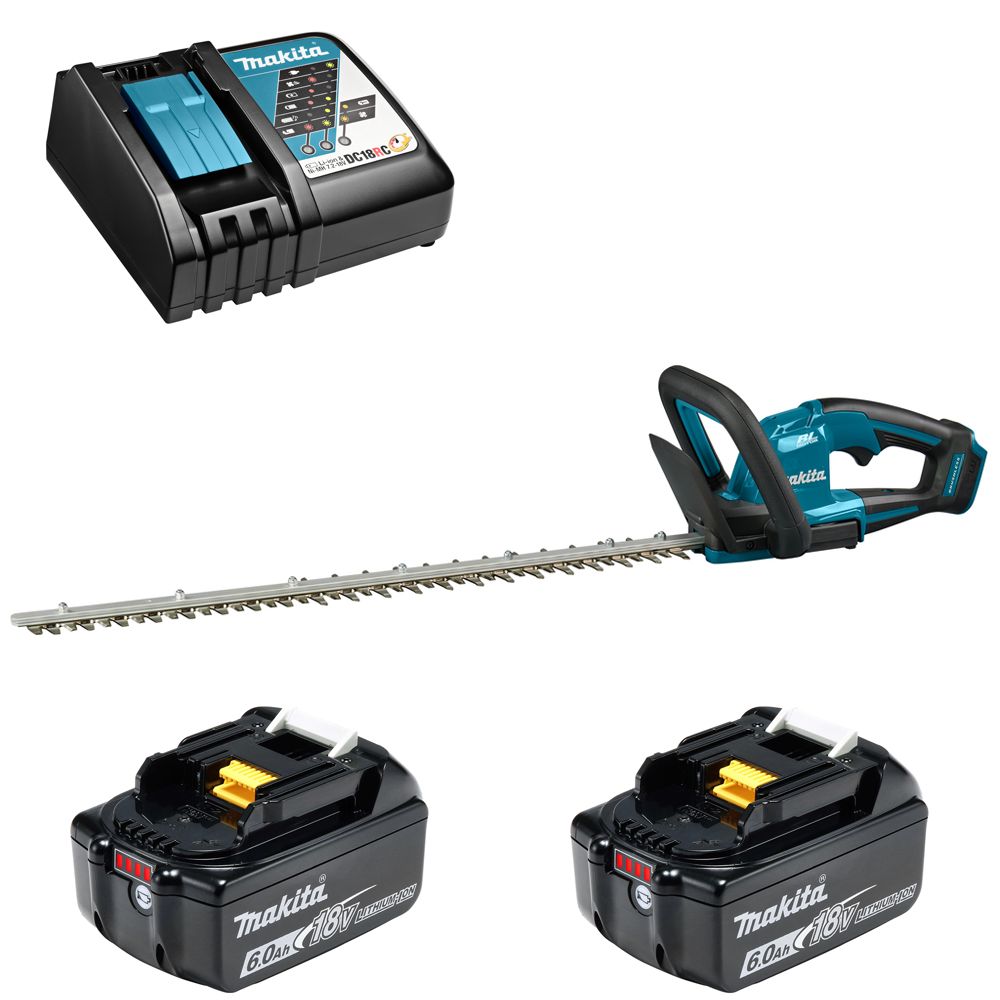 

Кусторез аккумуляторный Makita DUH606RGE 60см 18В Li-Ion 2х6Ач и з/у
