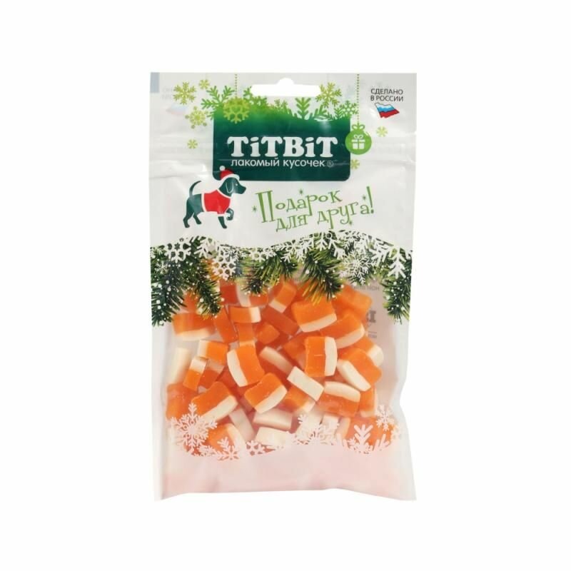 

TiTBiT ВИА Новогодняя коллекция Дольки мармеладные с индейкой 26106 0,100 кг 64554