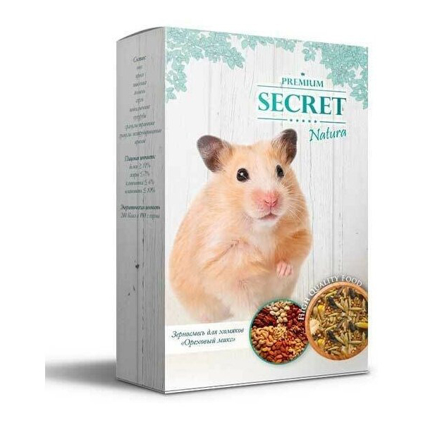 

Secret natura зерносмесь для Хомяков Ореховый микс 400гр