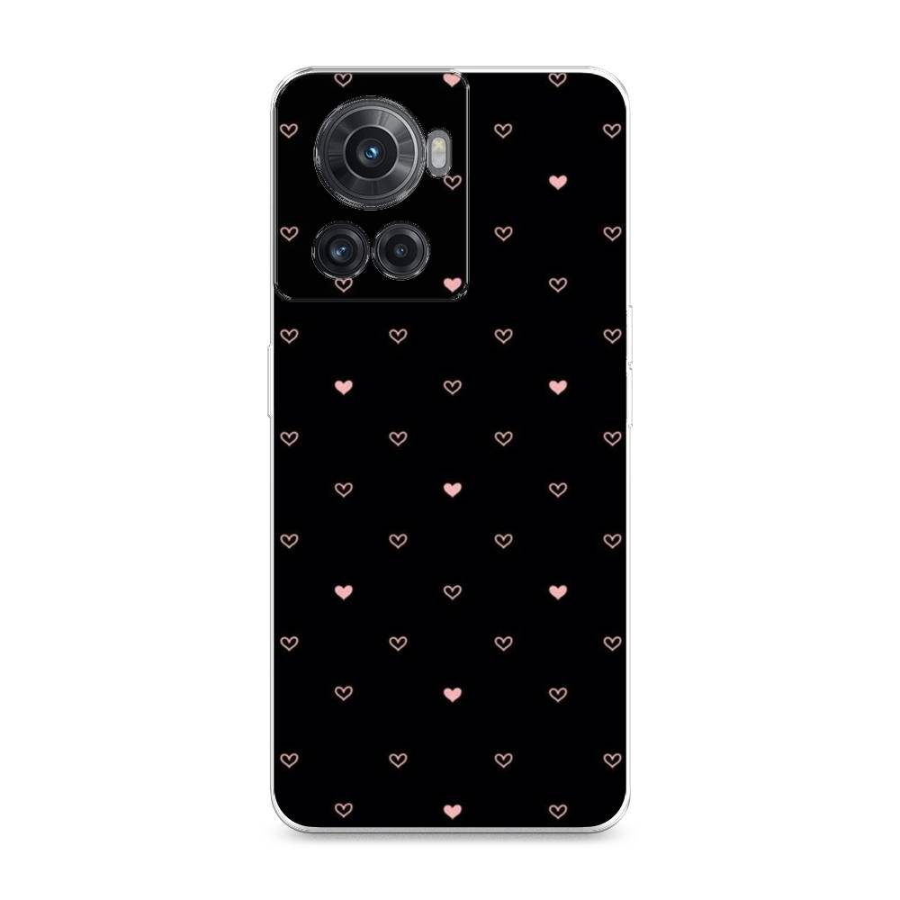 

Чехол Awog на OnePlus 10R / ВанПлас 10R "Черный фон и сердечки", Разноцветный, 152950-3