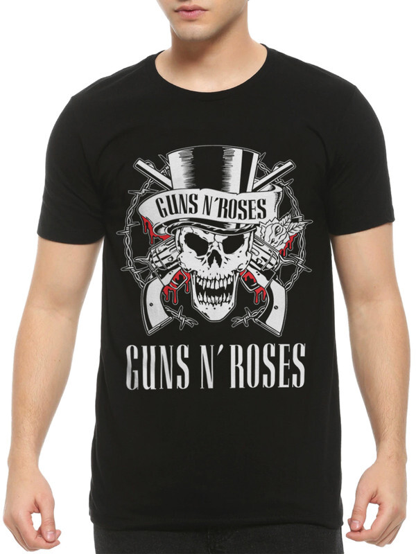 фото Футболка мужская design heroes guns and roses черная xl