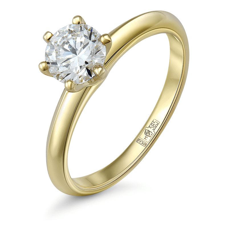 

Кольцо помолвочное из золота с бриллиантом выращенным р., IQ Diamonds 304, 304