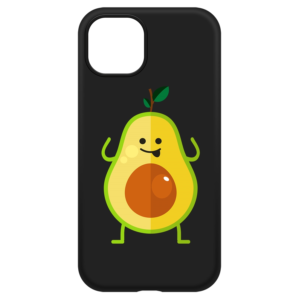 

Чехол-накладка Krutoff Soft Case Авокадо Веселый для iPhone 13 черный