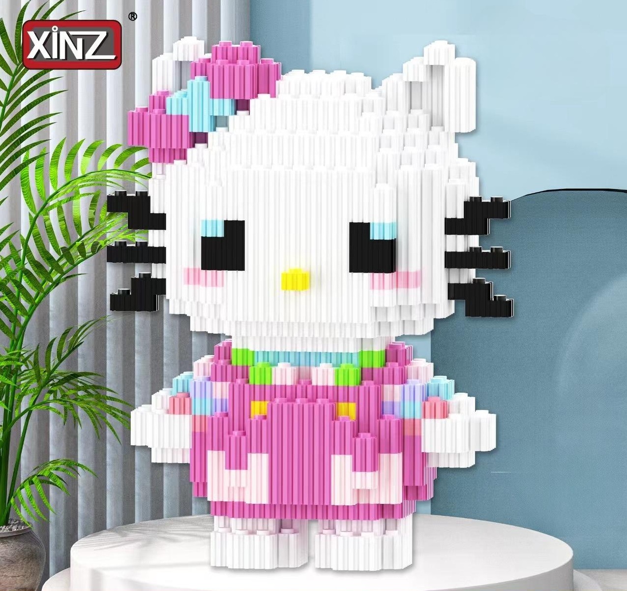 

Детский 3D развивающий конструктор XINZ 5061 Китти 1310 деталей