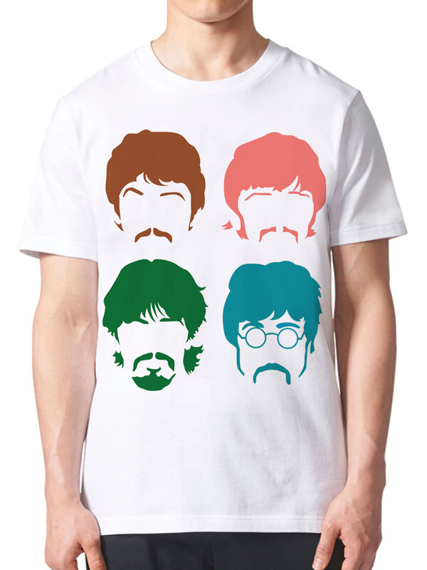 фото Футболка мужская design heroes рок группа the beatles белая xs