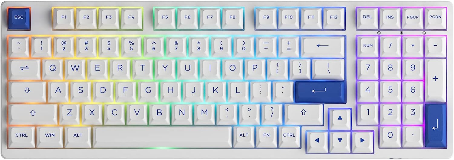 Беспроводная игровая клавиатура AKKO 3098N White&Blue белый (525887)