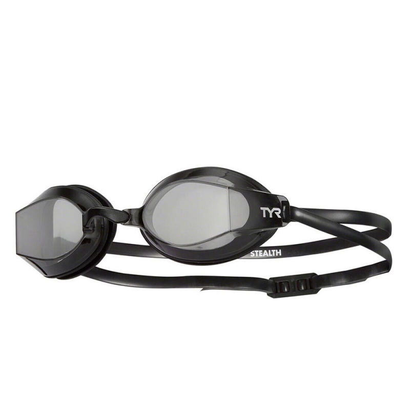 Очки для плавания  TYR Blackops 140 EV Racing, арт.LGBKOP-074, ДЫМЧАТЫЕ линзы, черная опр.