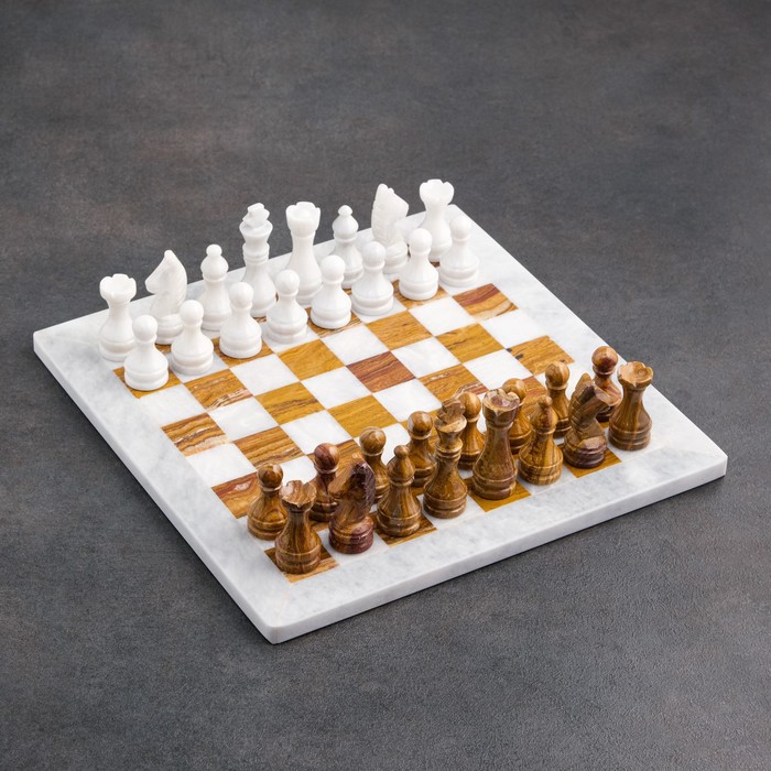Шахматы Элит, доска 30х30 см, оникс шахматы pakshah карфаген мрамор и оникс on w002