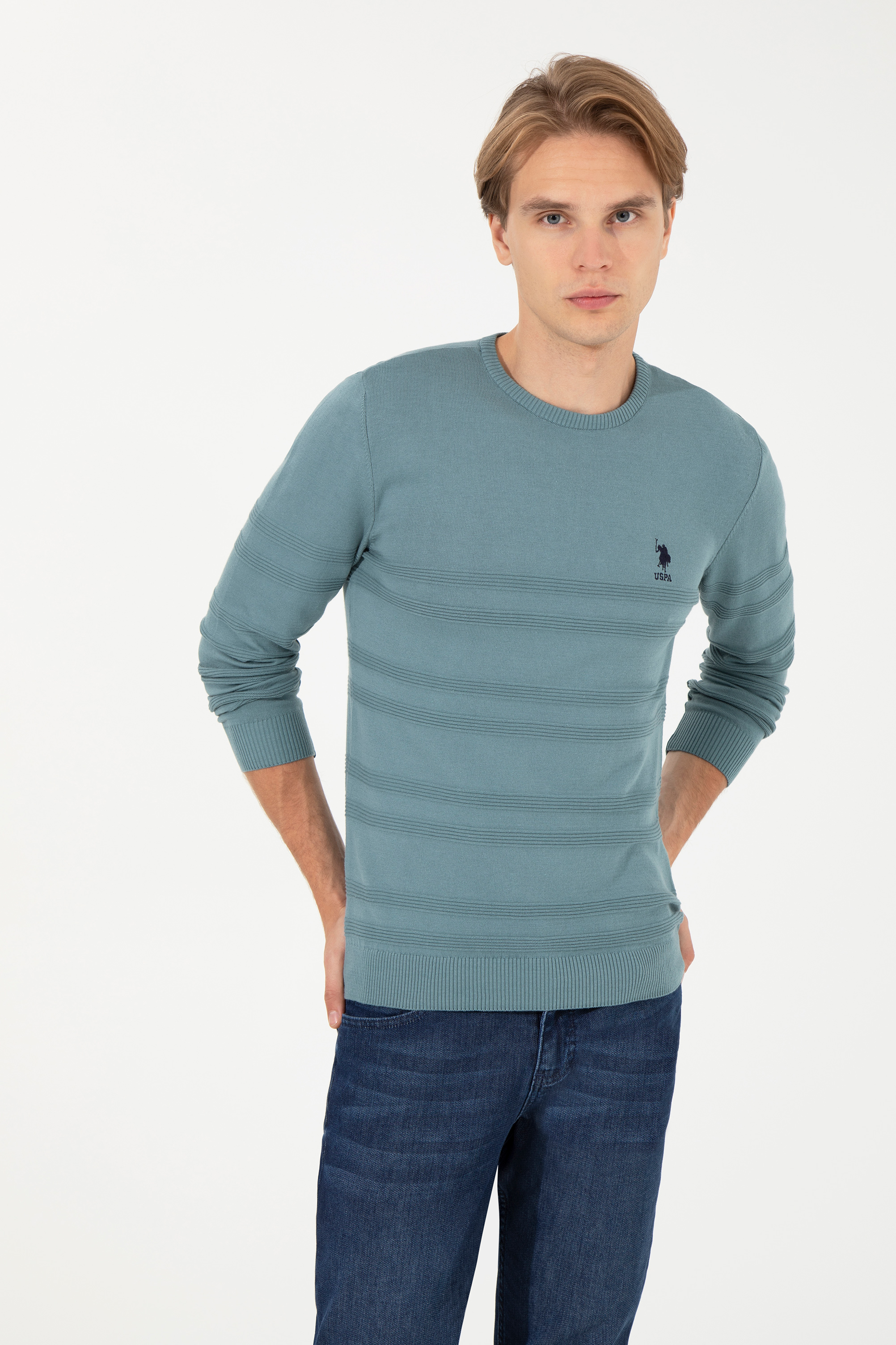 

Джемпер мужской US Polo Assn G081GL0TK0CLAPAN синий S, G081GL0TK0CLAPAN
