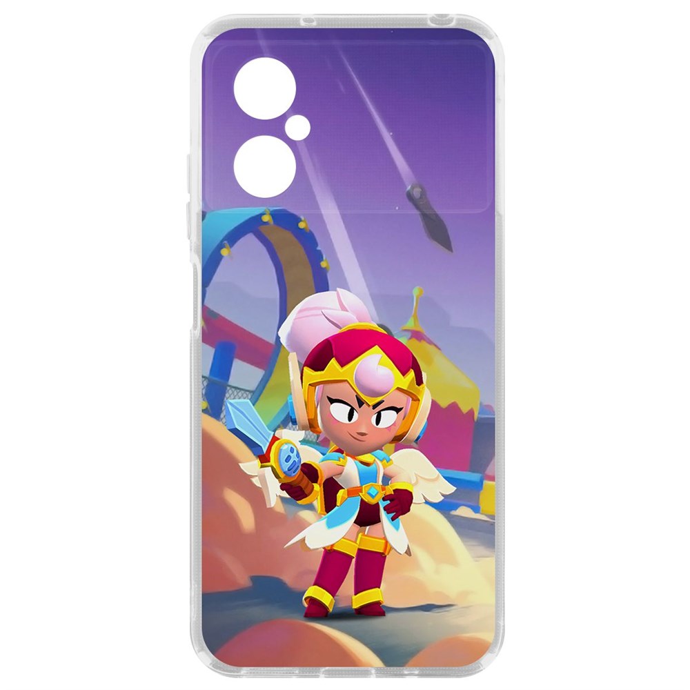 

Чехол-накладка Brawl Stars-Валькирия Джанет для Poco M4 5G, Прозрачный