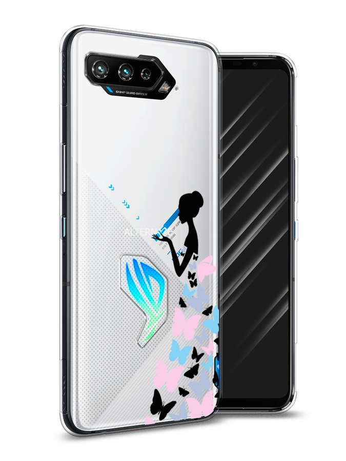 

Чехол Awog на Asus ROG Phone 5 "Платье из бабочек", Белый;розовый, 44250-1