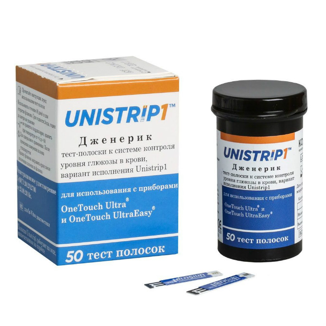 Тест-полоски Unistrip 1 Дженерик 50 шт.