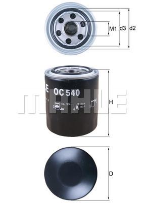 

Фильтр масляный двигателя KNECHT OC540, фильтр масляный двигателя OC540 для KIA SORENTO 06-/HYUNDAI PORTER II 04- 2.5/2.9CRDi