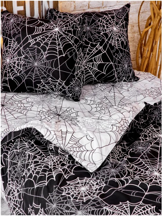 фото Комплект постельного белья 1.5 перкаль crazy getup 50х70 spiderweb