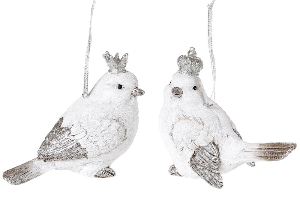 

Птицы в коронах (асс2)(подвесные)(серебро) ДомРан 218-911