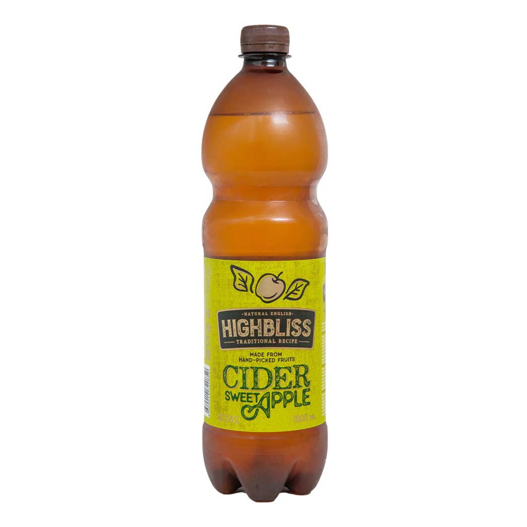 Сидр Highbliss светлый сладкий газированный 5,9% 1 л
