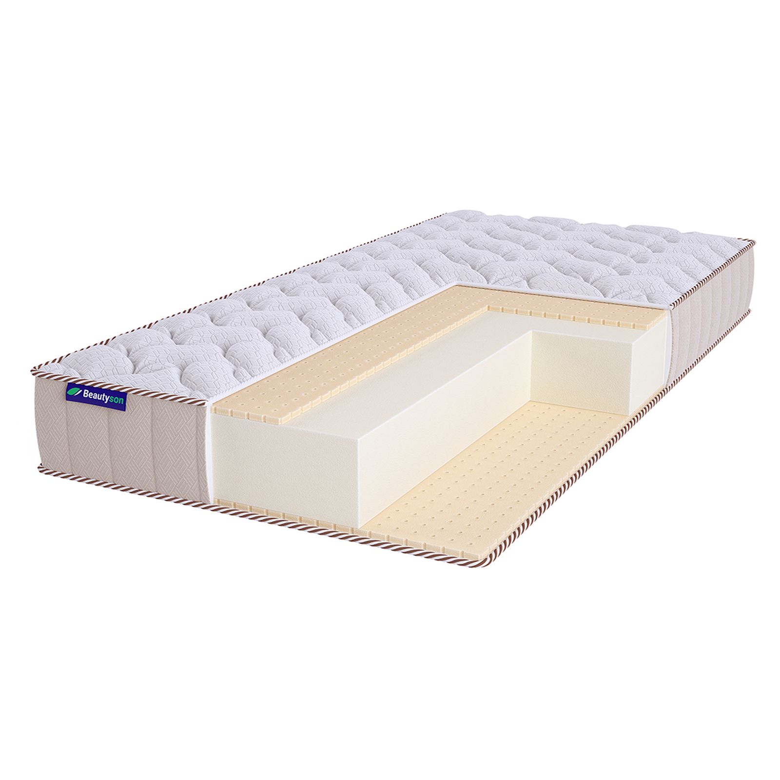 Матрас Beautyson Roll Foam Hard 14 Latex Double Lux, 200х130, 18 см, беспружинный