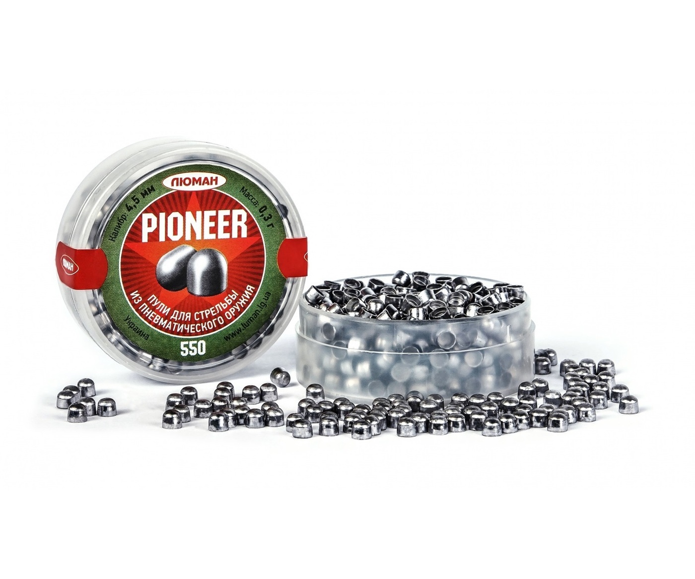 

Пули пневматические Люман Pioneer 4,5 мм 0,3 грамма (550 шт.), Черный, Pioneer