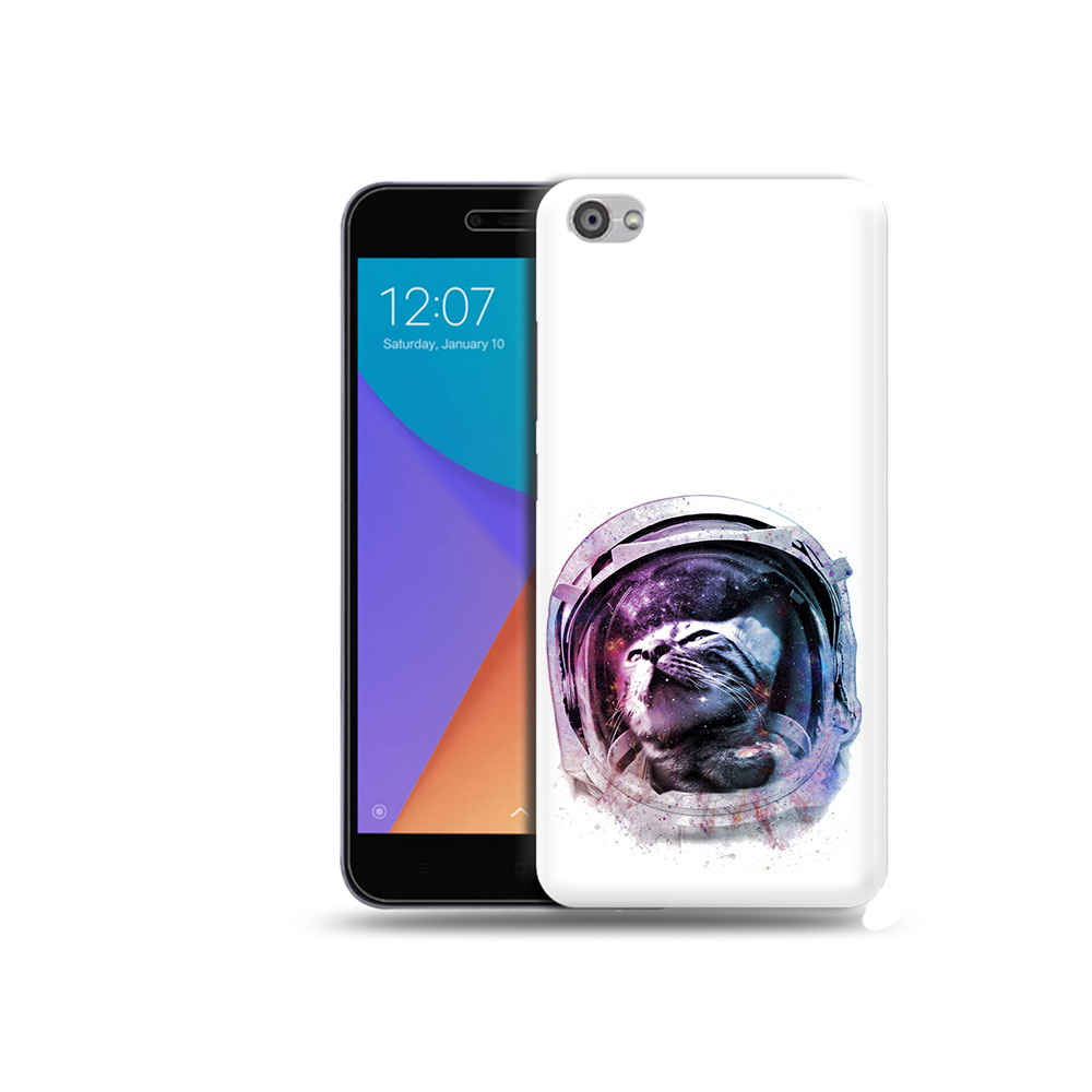 

Чехол MyPads Tocco для Xiaomi Redmi Note 5A кот в шлеме (PT75665.324.396), Прозрачный, Tocco