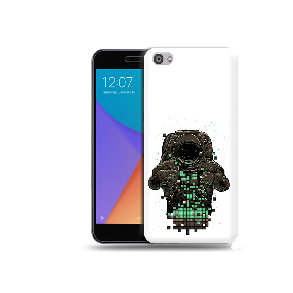 

Чехол MyPads Tocco для Xiaomi Redmi Note 5A космонавт с пикселями (PT75665.324.394), Прозрачный, Tocco