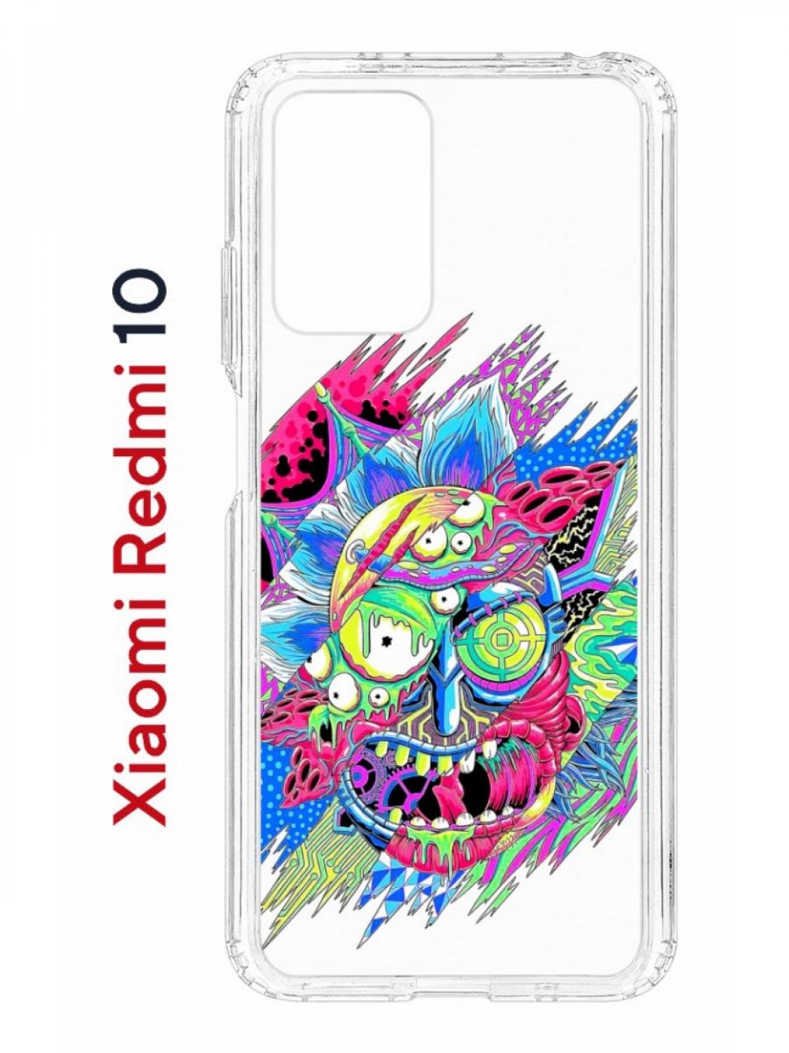 Чехол на Xiaomi Redmi 10/10 Prime Kruche Print Многоликий Рик,противоударный бампер