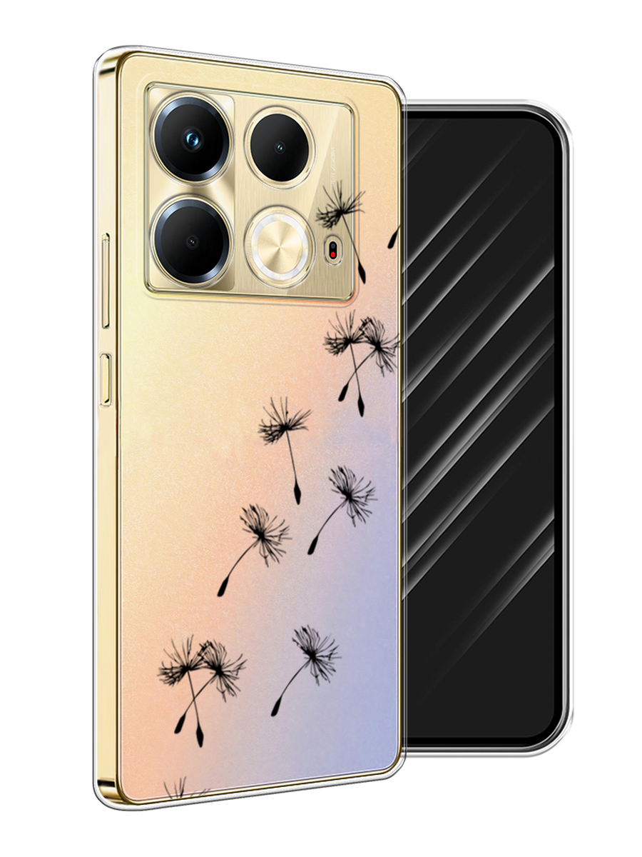 

Чехол Awog на Infinix Note 40 "Летящие одуванчики", Черный, 3105850-1