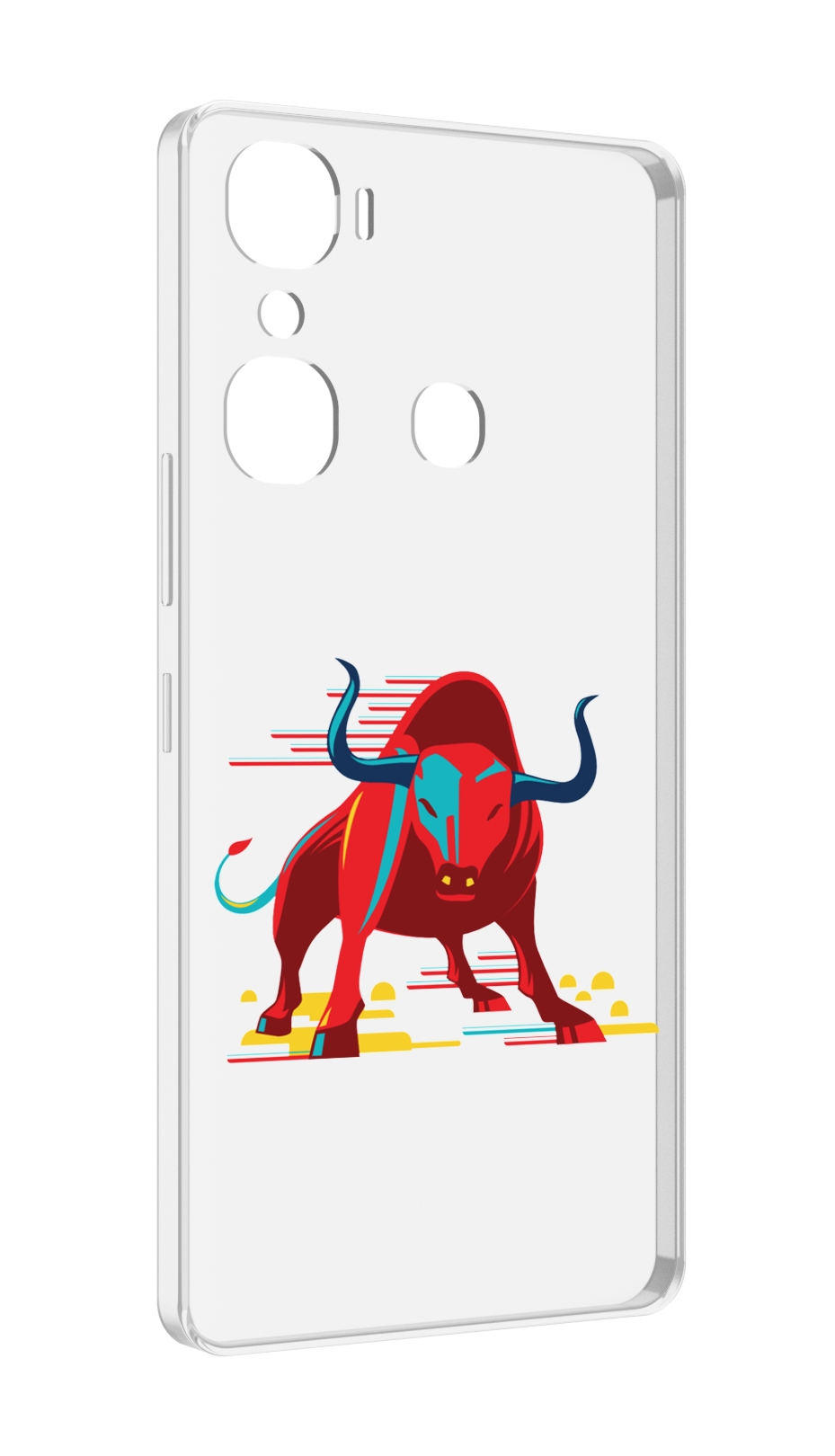 

Чехол MyPads Красный-бык для Infinix Hot 12 Pro, Прозрачный, Tocco