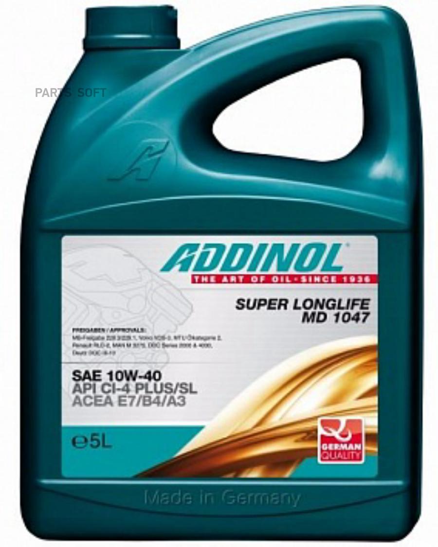 

Моторное масло Addinol Super Longlife Ci-4Sl полусинтетическое 10W40 5л