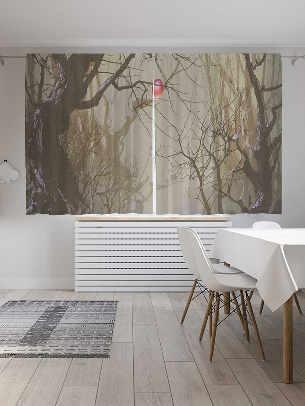 

Классические шторы JoyArty "Неисследованные леса", Oxford DeLux, 2 полотна 145x180 см, Неисследованные леса