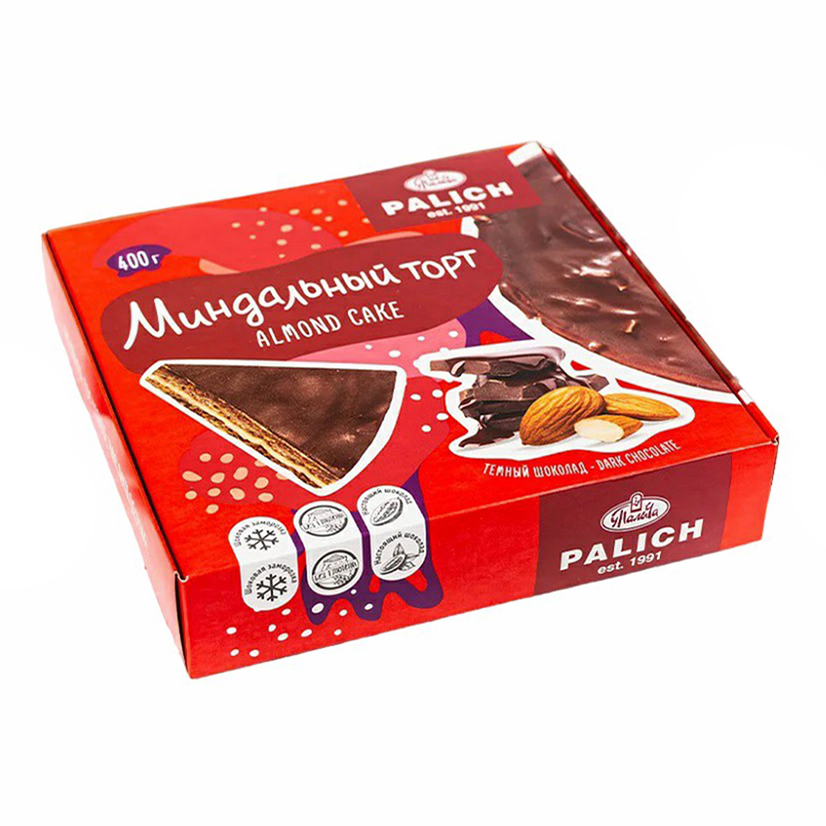 Торт У Палыча Миндальный с темным шоколадом 400 г