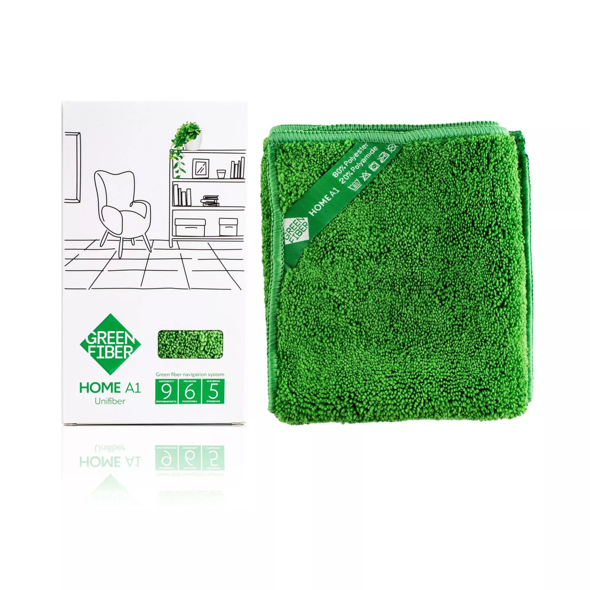 

Файбер GREENWAY Home A1, универсальный, зеленый