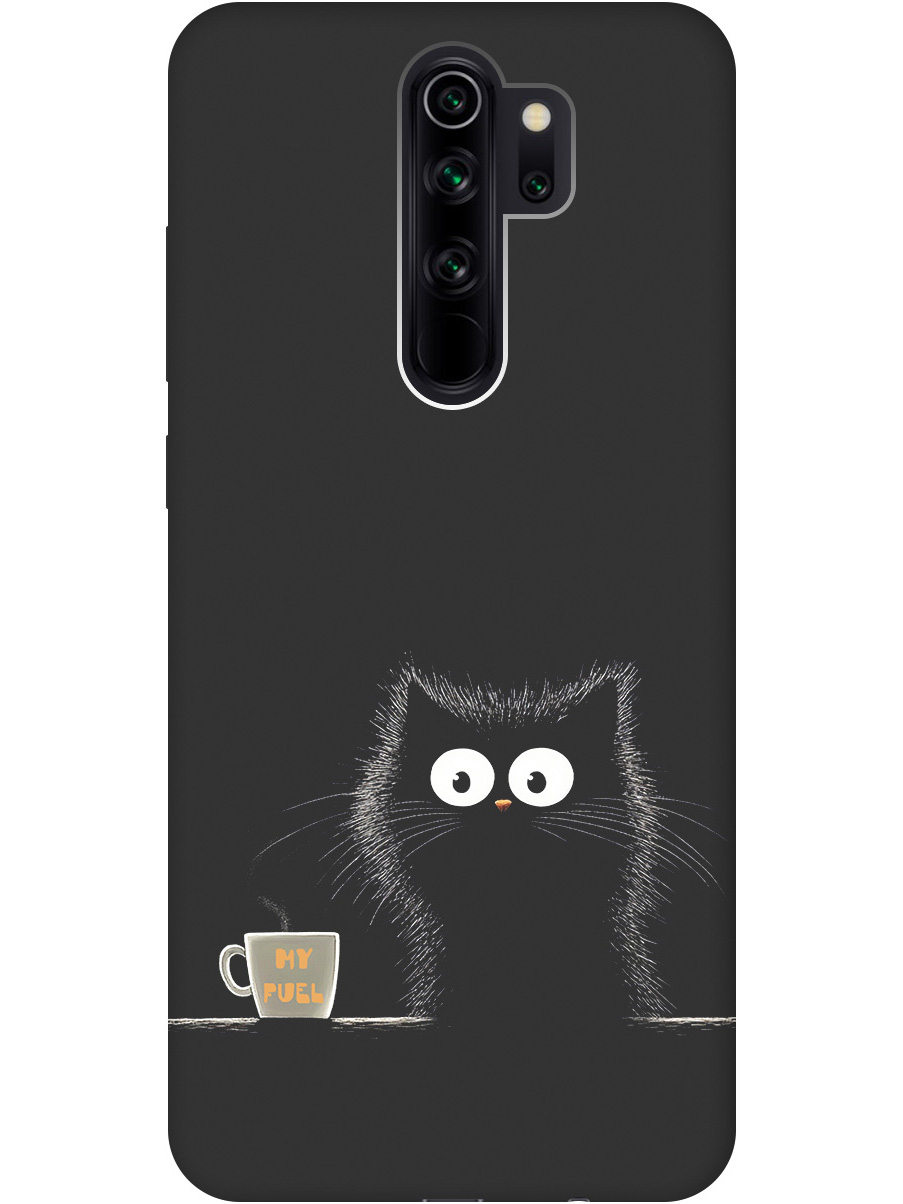 

Силиконовый чехол на Xiaomi Redmi Note 8 Pro с принтом "Котик и кофе" матовый черный, Черный;белый;коричневый, 721936312