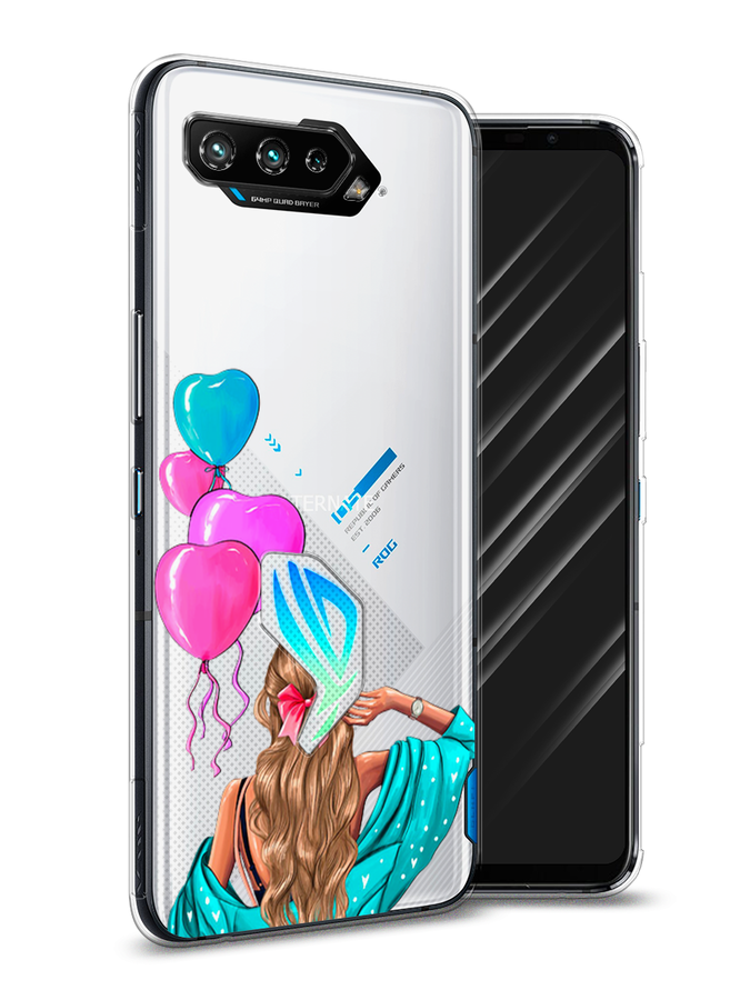 

Чехол Awog на Asus ROG Phone 5 "День Рождения", Голубой;розовый;бежевый, 44250-7
