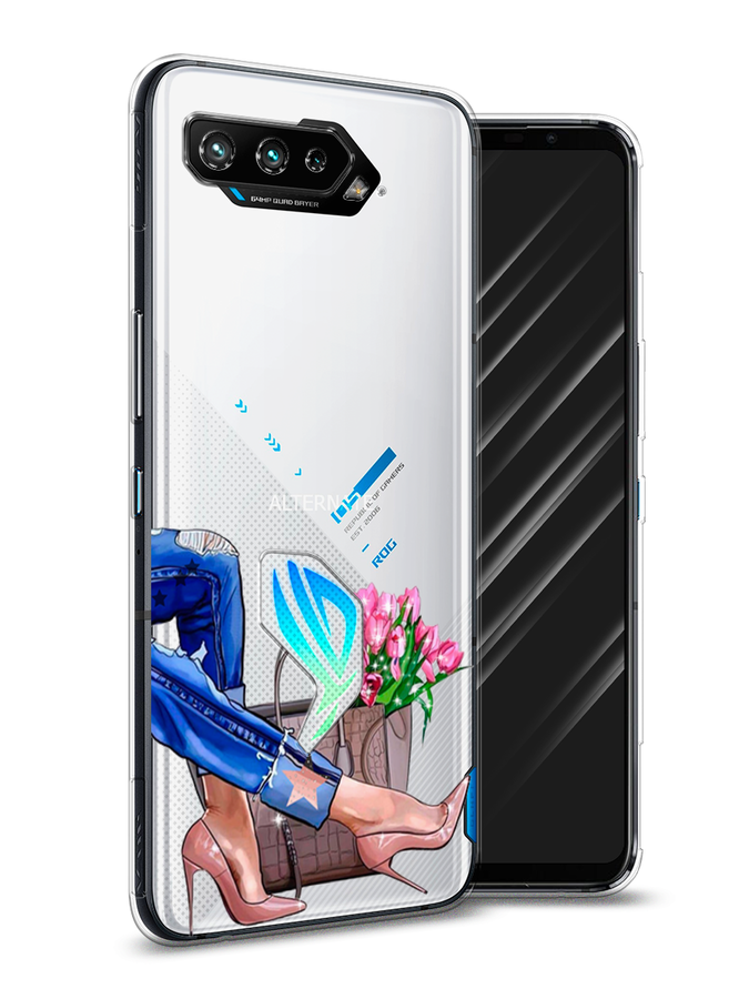 

Чехол Awog на Asus ROG Phone 5 "Каблучки", Голубой;коричневый;розовый, 44250-7