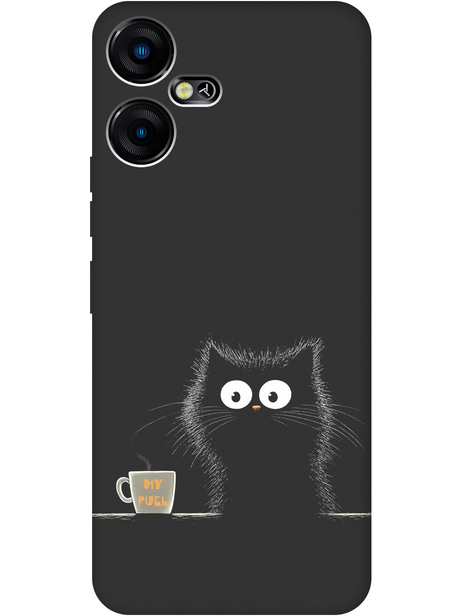 

Силиконовый чехол на Tecno Pova Neo 3 с принтом "Котик и кофе" матовый черный, Черный;белый;коричневый, 778683512