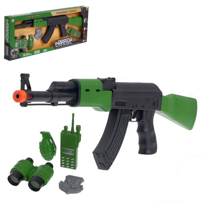 Набор игрушечный военного «Гром» с АК-47, 5 предметов