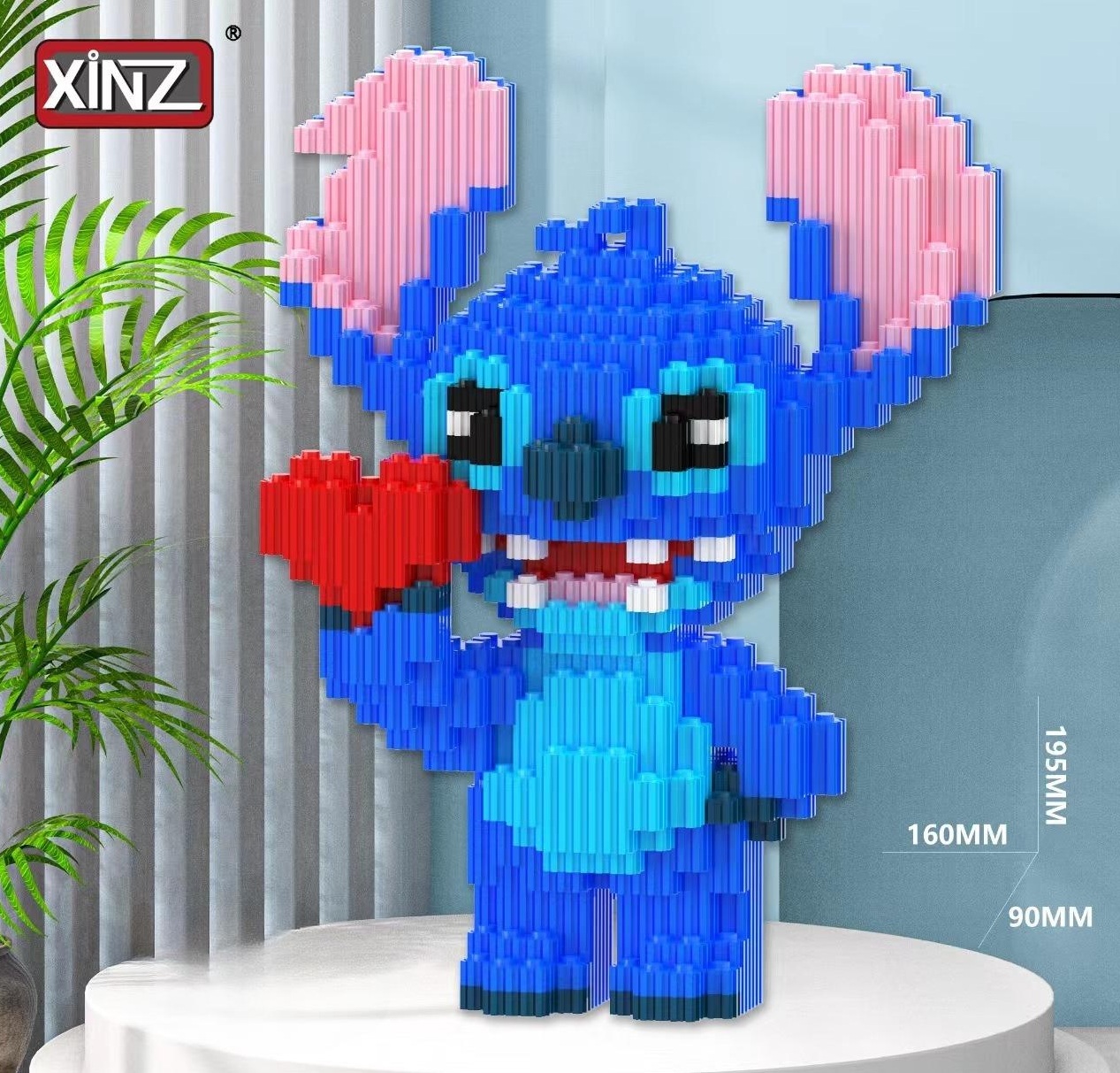 

Детский 3D развивающий конструктор XINZ 5053 Стич 1627 деталей