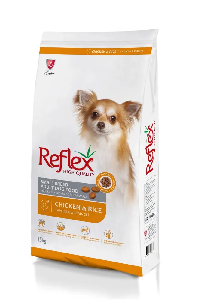 REFLEX Small Breed Adult Dog Food Chicken and Rice 15 кг сухой корм для собак мелких пород