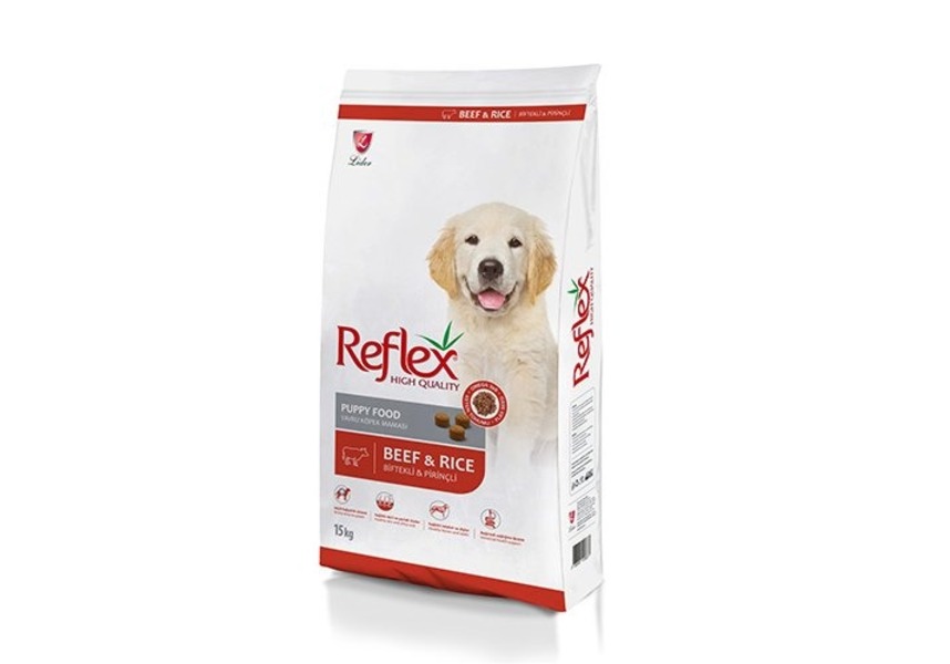 REFLEX Puppy Food Beef and Rice 15 кг сухой корм для щенков с говядиной и рисом