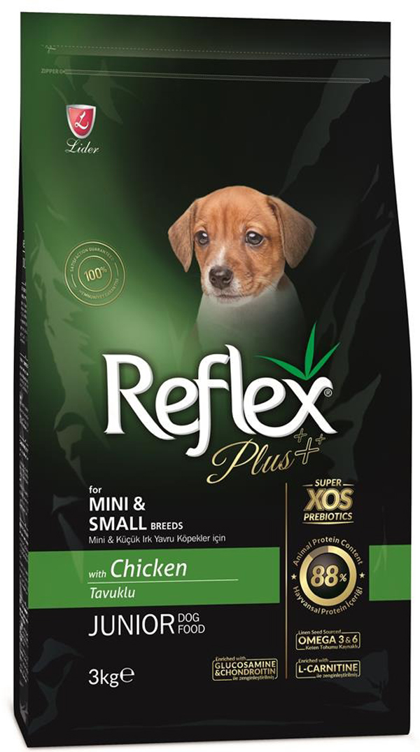 REFLEX PLUS Mini Small Breed Adult Dog Food Chicken 3 кг сухой корм для собак мелких пород