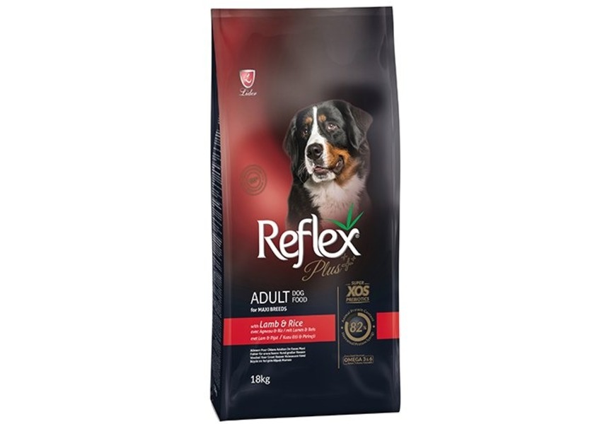 REFLEX PLUS Maxi Breed Adult Dog Food Lamb and Rice 18 кг сухой корм для собак крупных пор