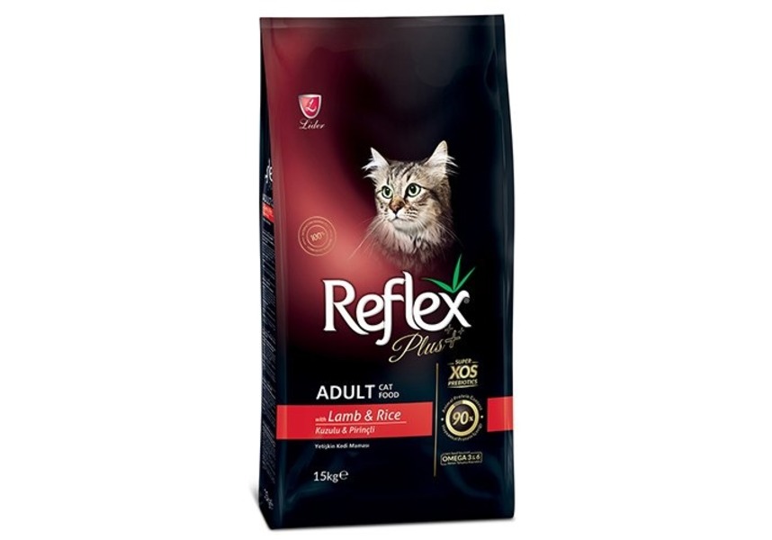 REFLEX PLUS Adult Cat Food Lamb and Rice 15 кг сухой корм для кошек с ягненком и рисом