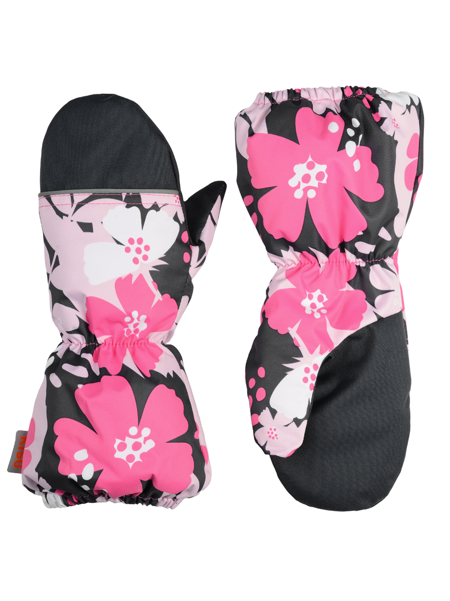 

Варежки детские KISU W23-35601P, 11042, 16, Розовый, W23-35601P