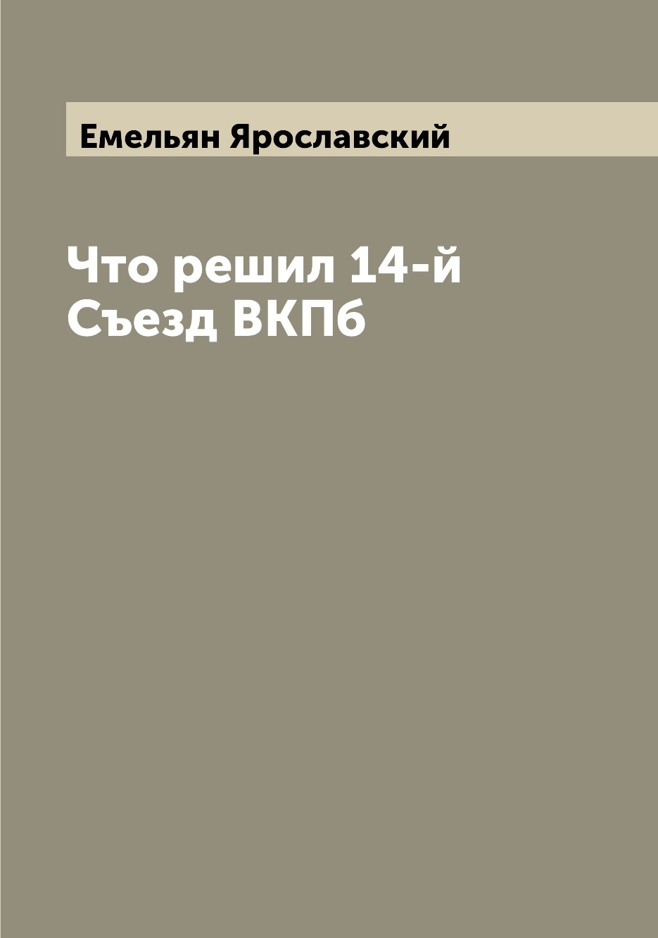 

Что решил 14-й Съезд ВКПб