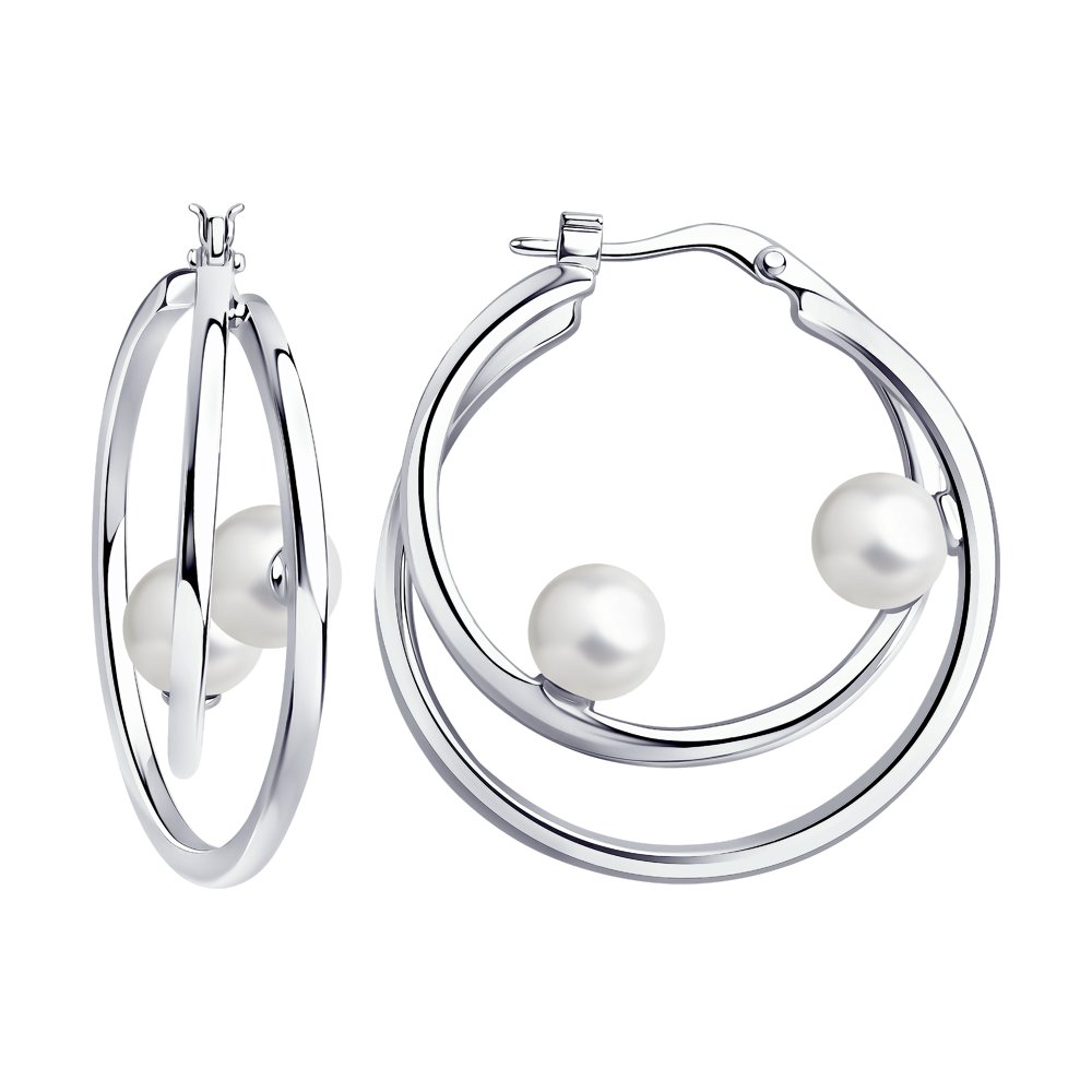 

Серьги из серебра с искусственным жемчугом SOKOLOV 94024770, 94024770