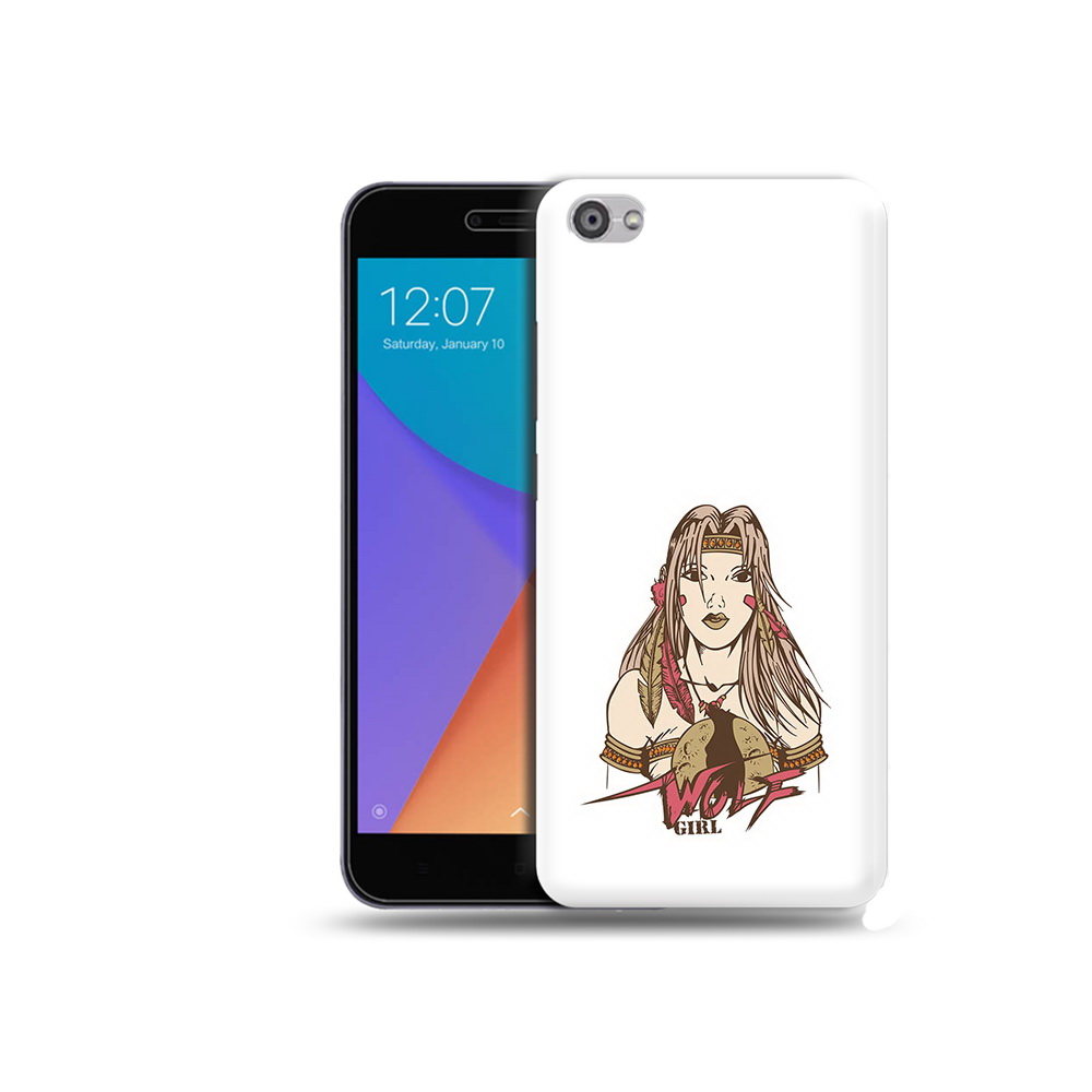 

Чехол MyPads Tocco для Xiaomi Redmi Note 5A девушка волк (PT75665.324.306), Прозрачный, Tocco